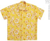 Widmann - Hawaii & Carribean & Tropisch Kostuum - Hawaii Shirt Geel Man - Geel - XL - Carnavalskleding - Verkleedkleding